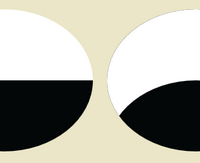 zweifarbige Ellipsen mit weiß/schwarz