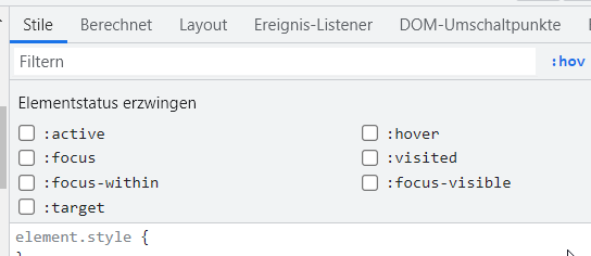 Hover Chrome-Entwicklertools